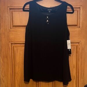 chico's Black Sleeveless Decorative-Accent Camisole